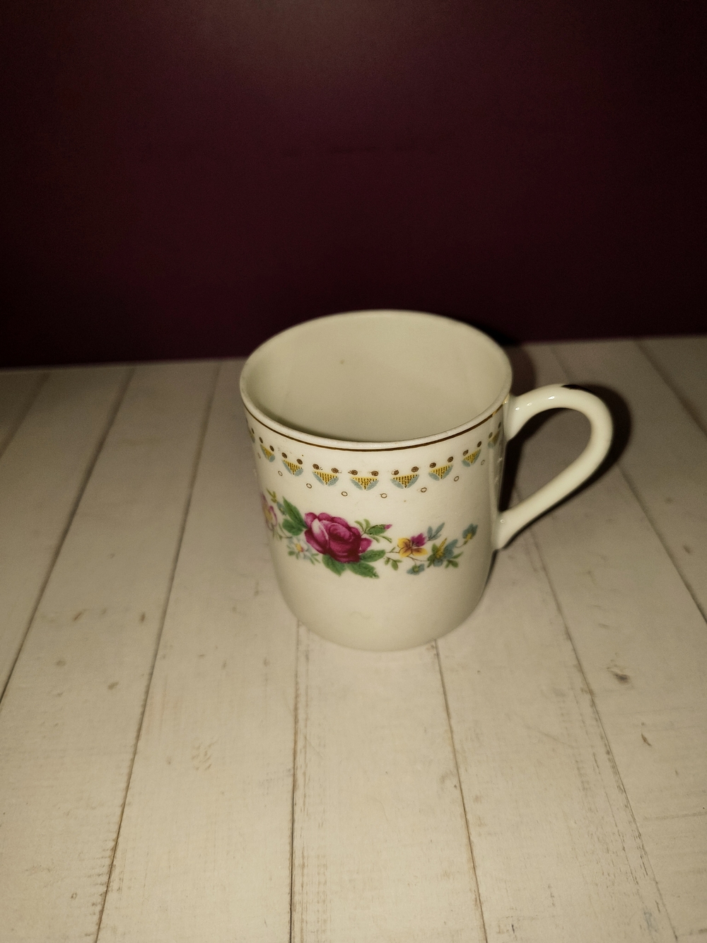 China Rose Floral Teacup Vintage